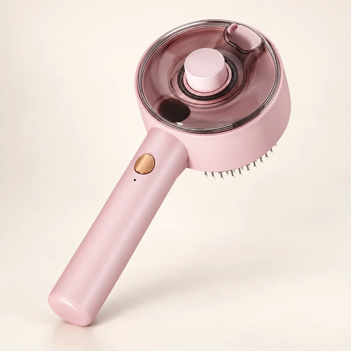 Pink Mist Grooming Brush with transparent water tank