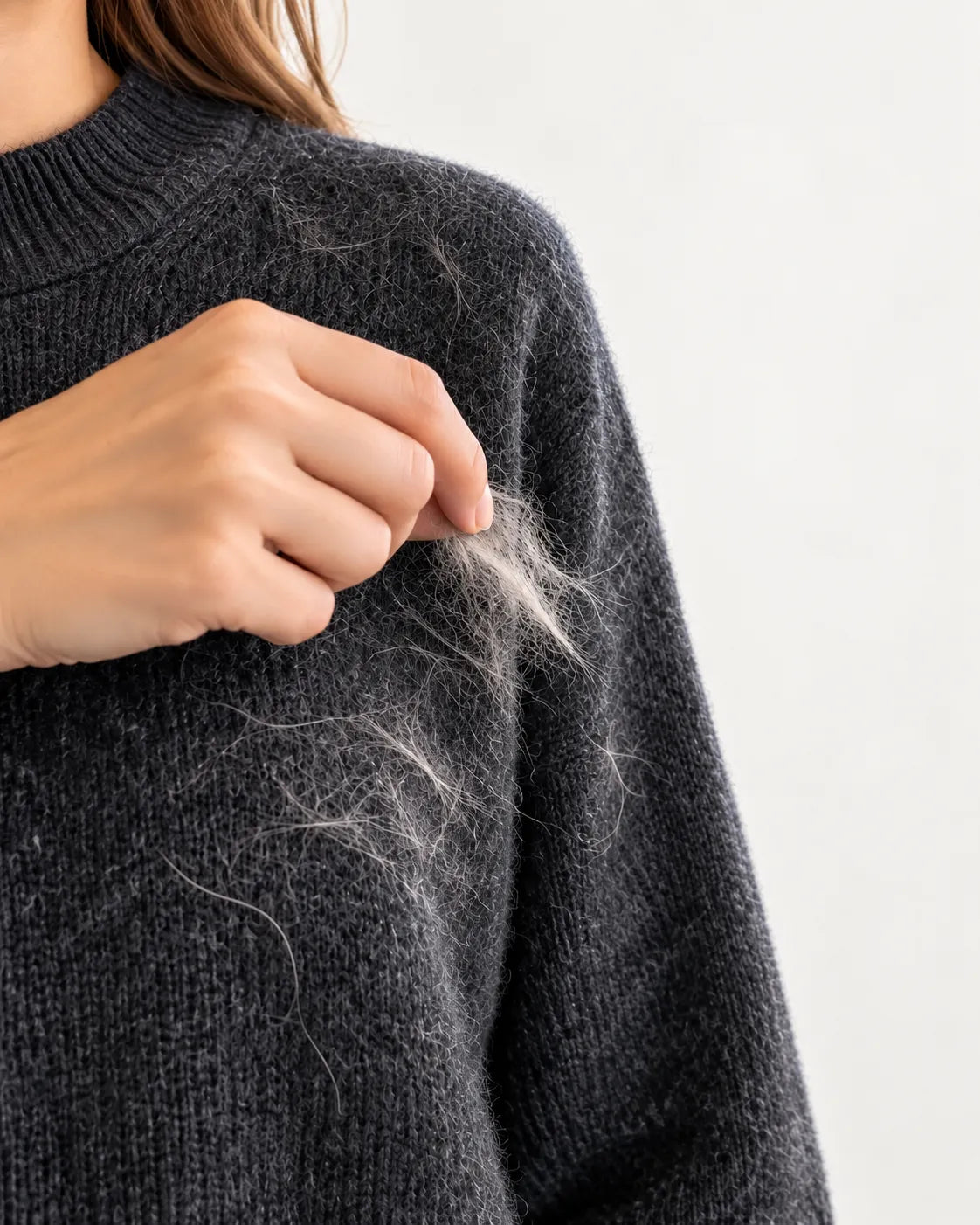 Clothes covered in pet hair