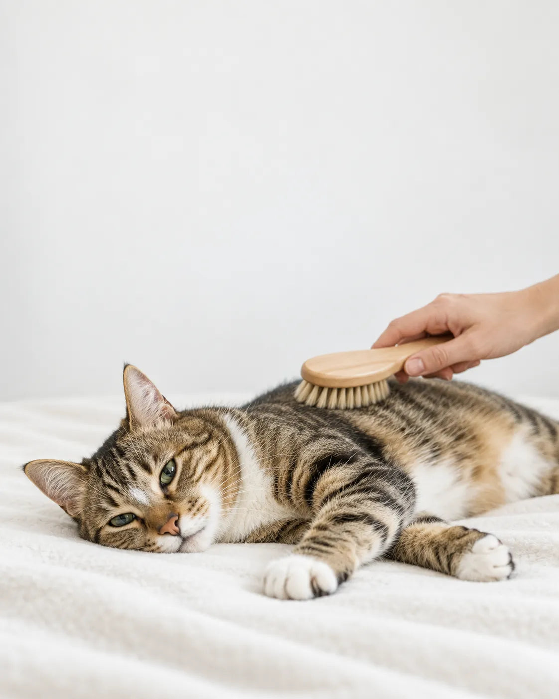 A calm grooming moment at home